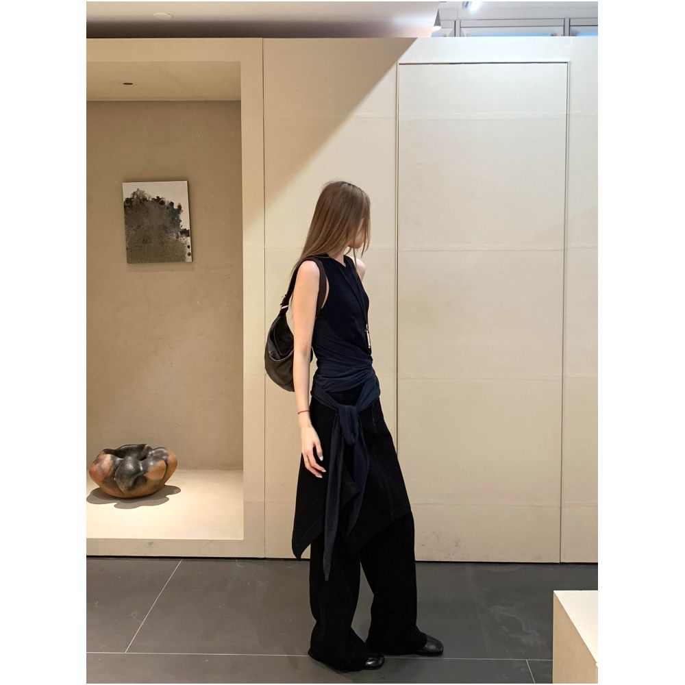 2ND STUDIOS Sleeveless Two Piece Set Retro Hot Girl Style Versatile Summer 2026 New Arrival Butt Curtain Design image 0