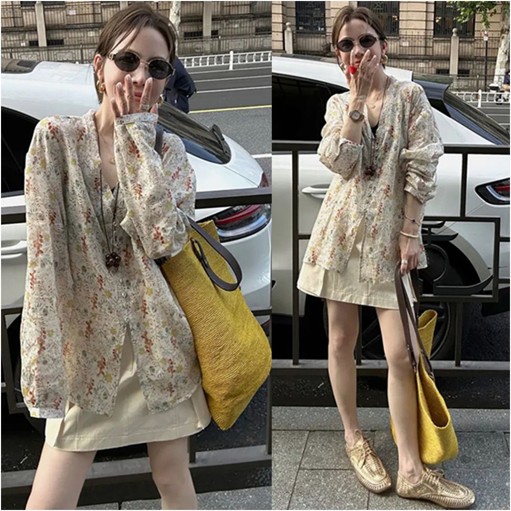 ASAYA7259 – Wildflower Breeze Floral Blouse 🌼🌿