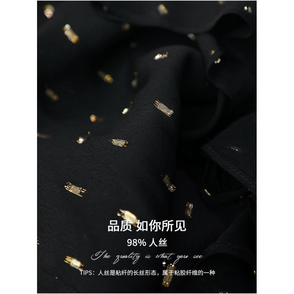 COCOBELLA Jacquard Knitted Silk Elegant and Refined Long Sleeved Shirt for Women SR0049 2 image 4