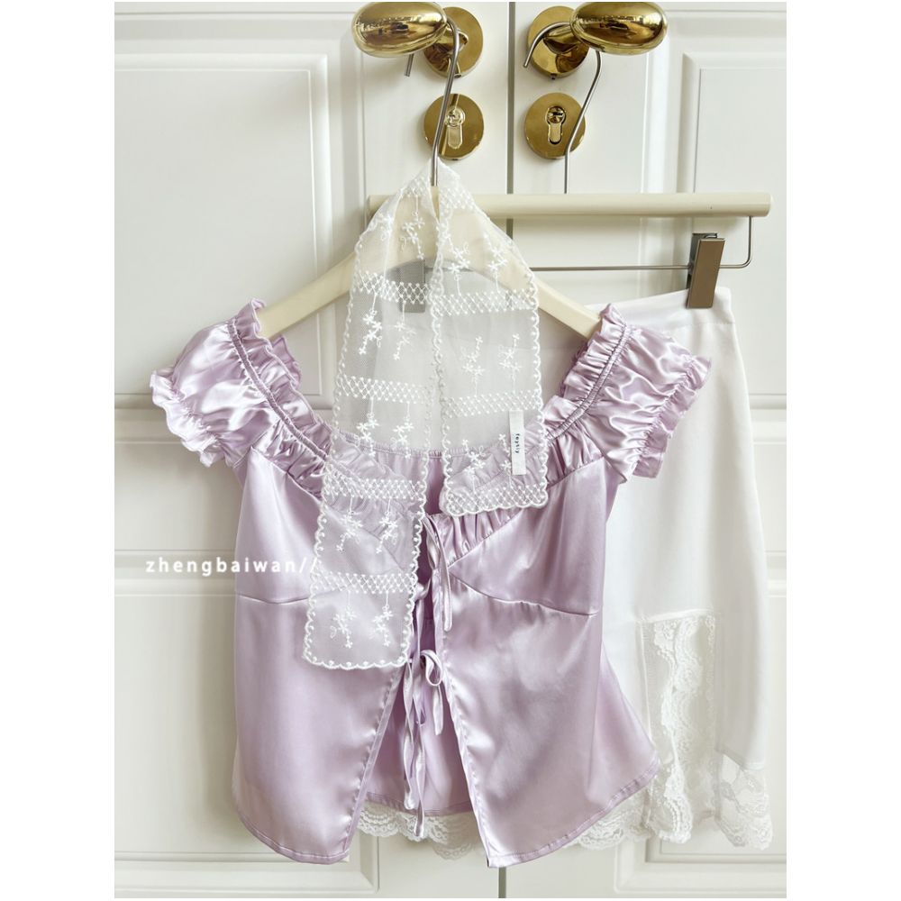 ASAYA7336 – Vintage Lace Whisper Scarf 🤎🕊️