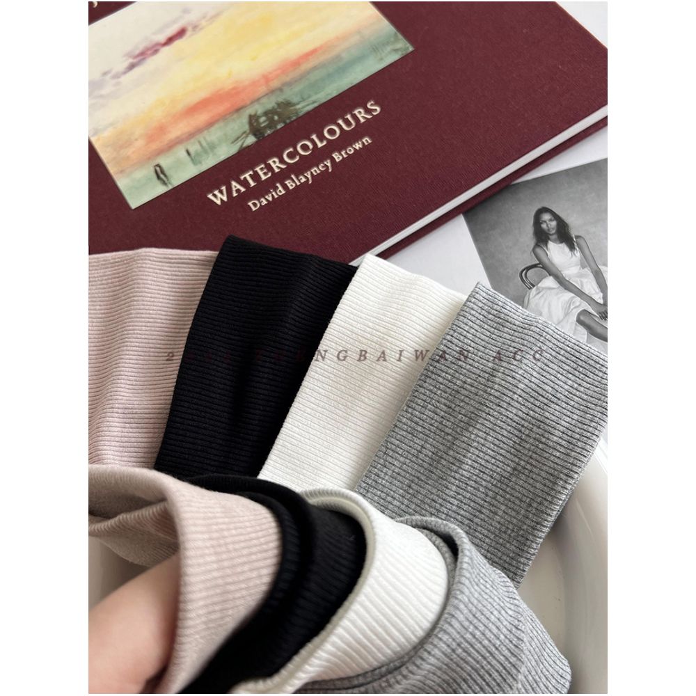 Bella style Custom cotton elastic headband fashionable and sporty European and American style stretchy and versatile knitted fitness headband for women sweat wicking image 4