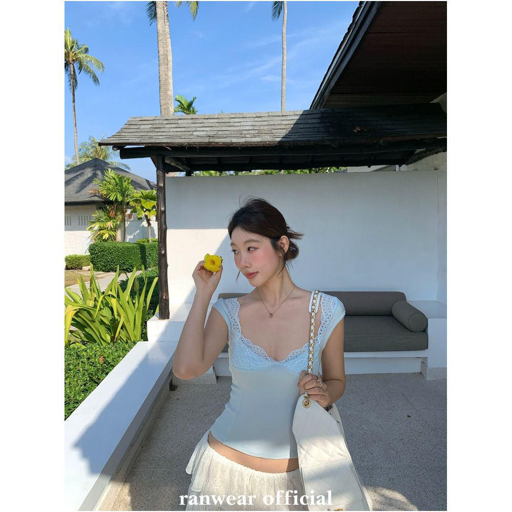 ASAYA7345 – Celeste Lace Contour Top 🤍✨