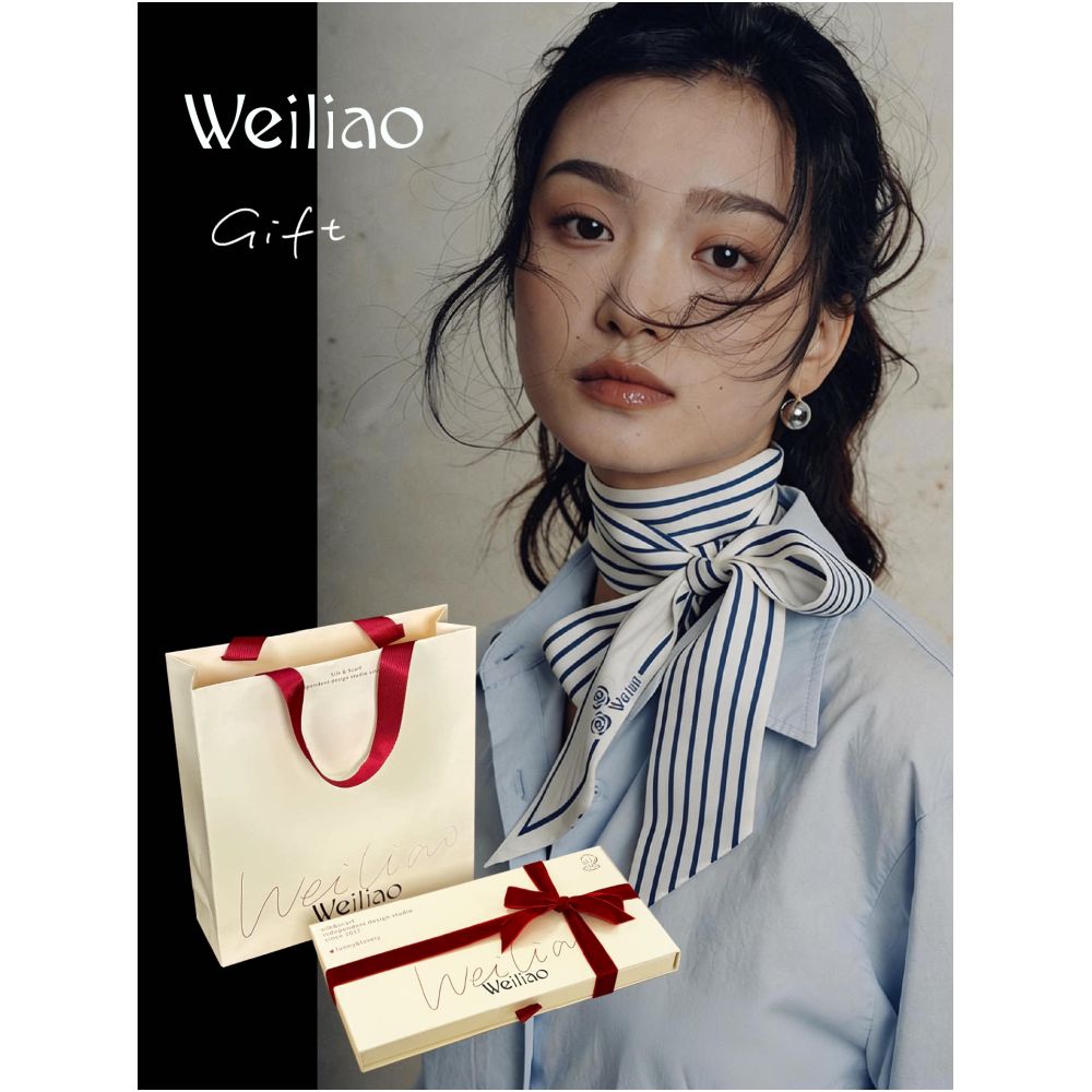 ASAYA7351 – Riviera Silk Ribbon Scarf 🎀🤍