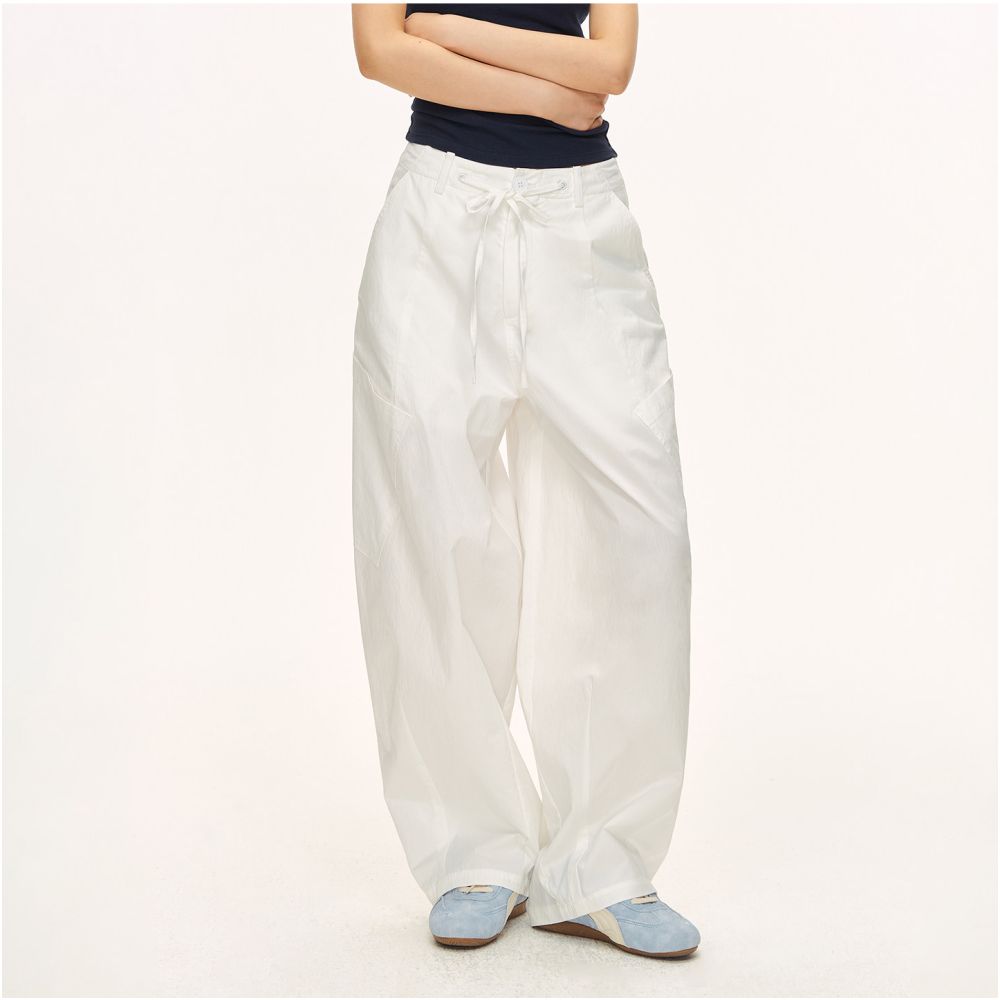 ASAYA7355 – Urban Drift Wide-Leg Cargo Pants ☁️🤍