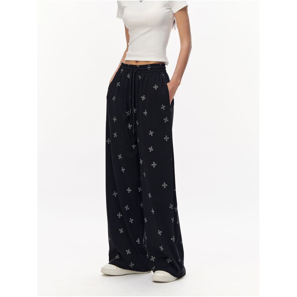 CLIMAX VISION Lyocell Cool Cross Pattern Summer Trousers for Women Lightweight Loose Straight Leg Slim Fit image 3