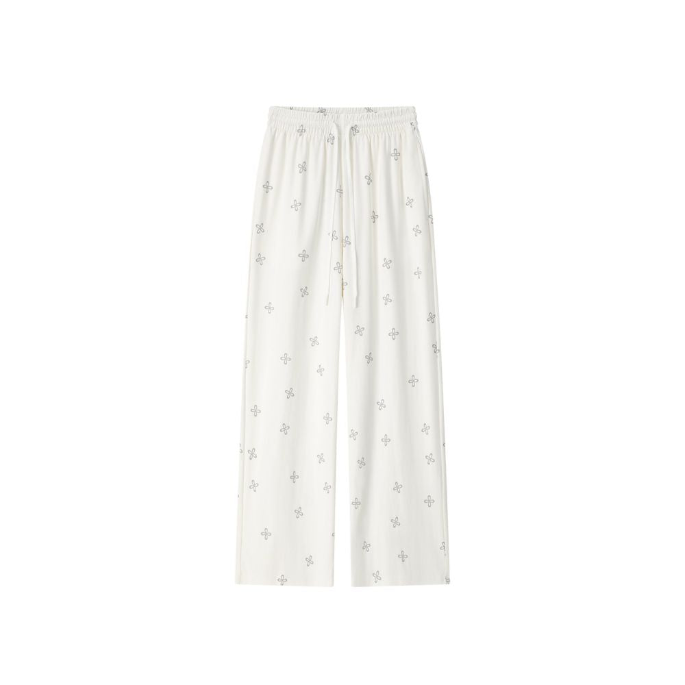 ASAYA7359 – Breezy Blossom Wide-Leg Pants 🌼🖤