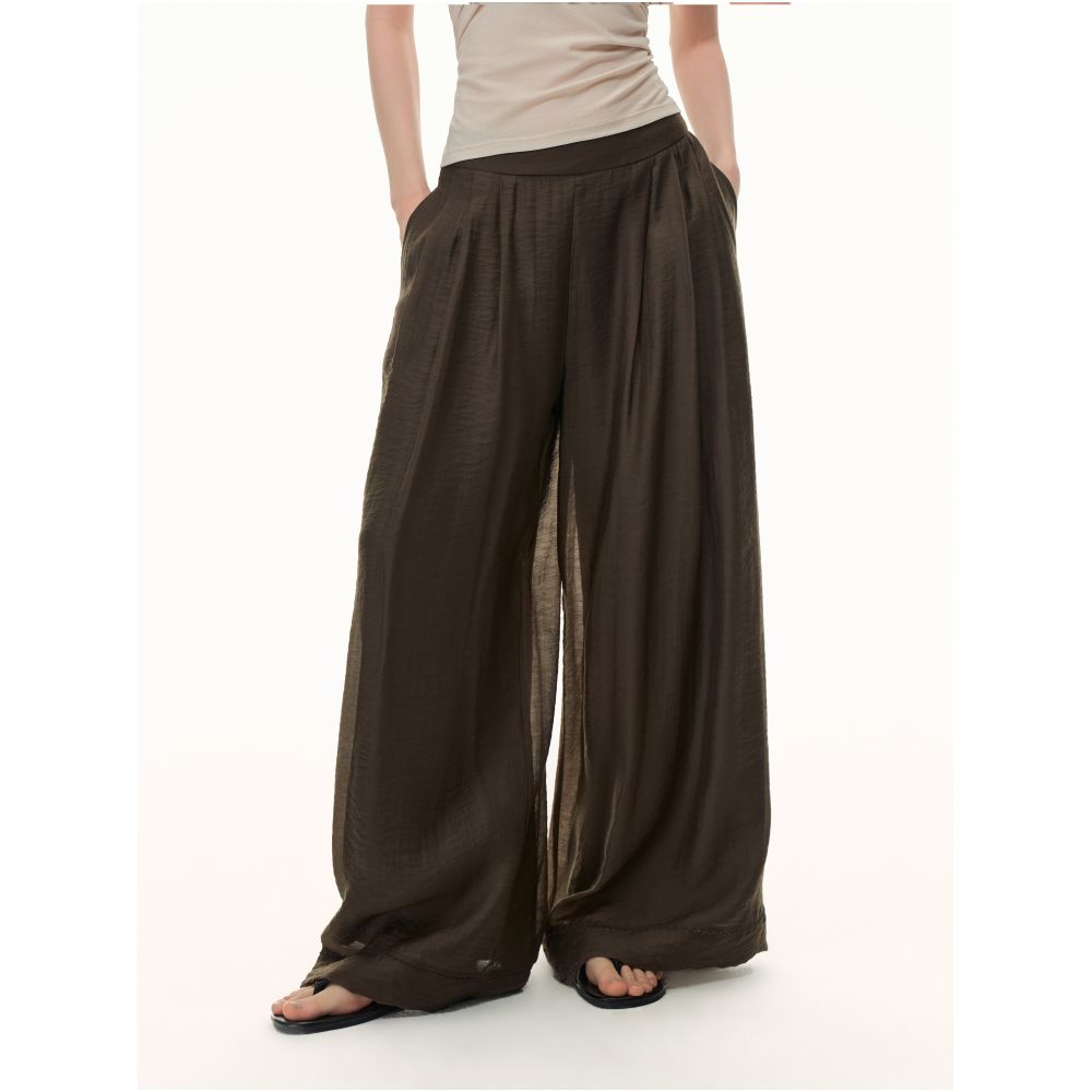 CLIMAX VISION Cool Pants Soft Mist Tencel Lightweight Wide Leg Casual Trousers for Women Perfect for Summer Relaxation image 1
