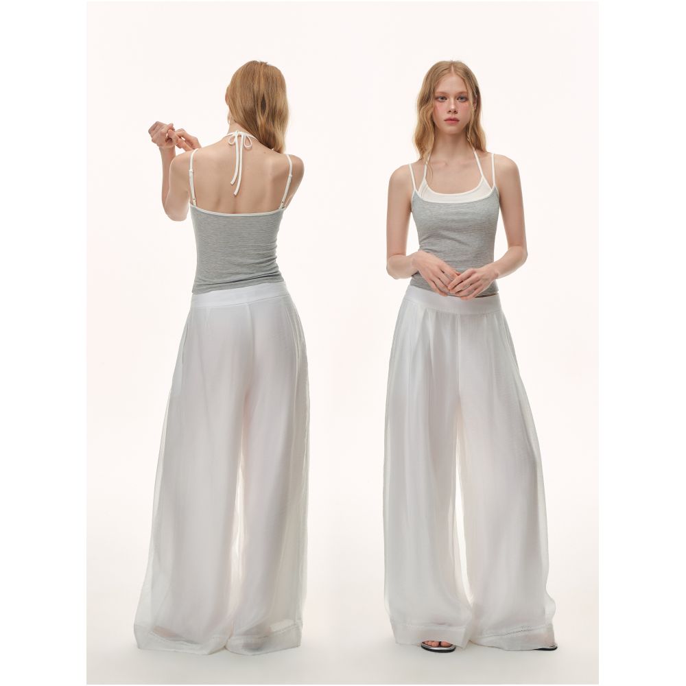 CLIMAX VISION Cool Pants Soft Mist Tencel Lightweight Wide Leg Casual Trousers for Women Perfect for Summer Relaxation image 2