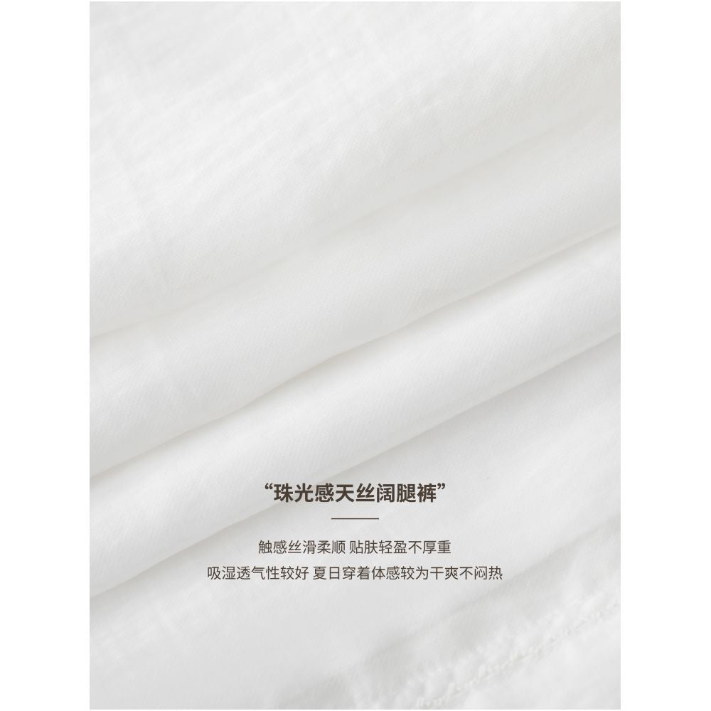 CLIMAX VISION Cool Pants Soft Mist Tencel Lightweight Wide Leg Casual Trousers for Women Perfect for Summer Relaxation image 4