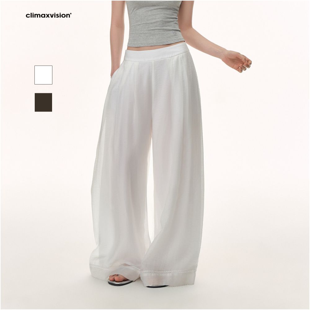 ASAYA7361 – Pearly Wide-Leg Pants ✨🤍