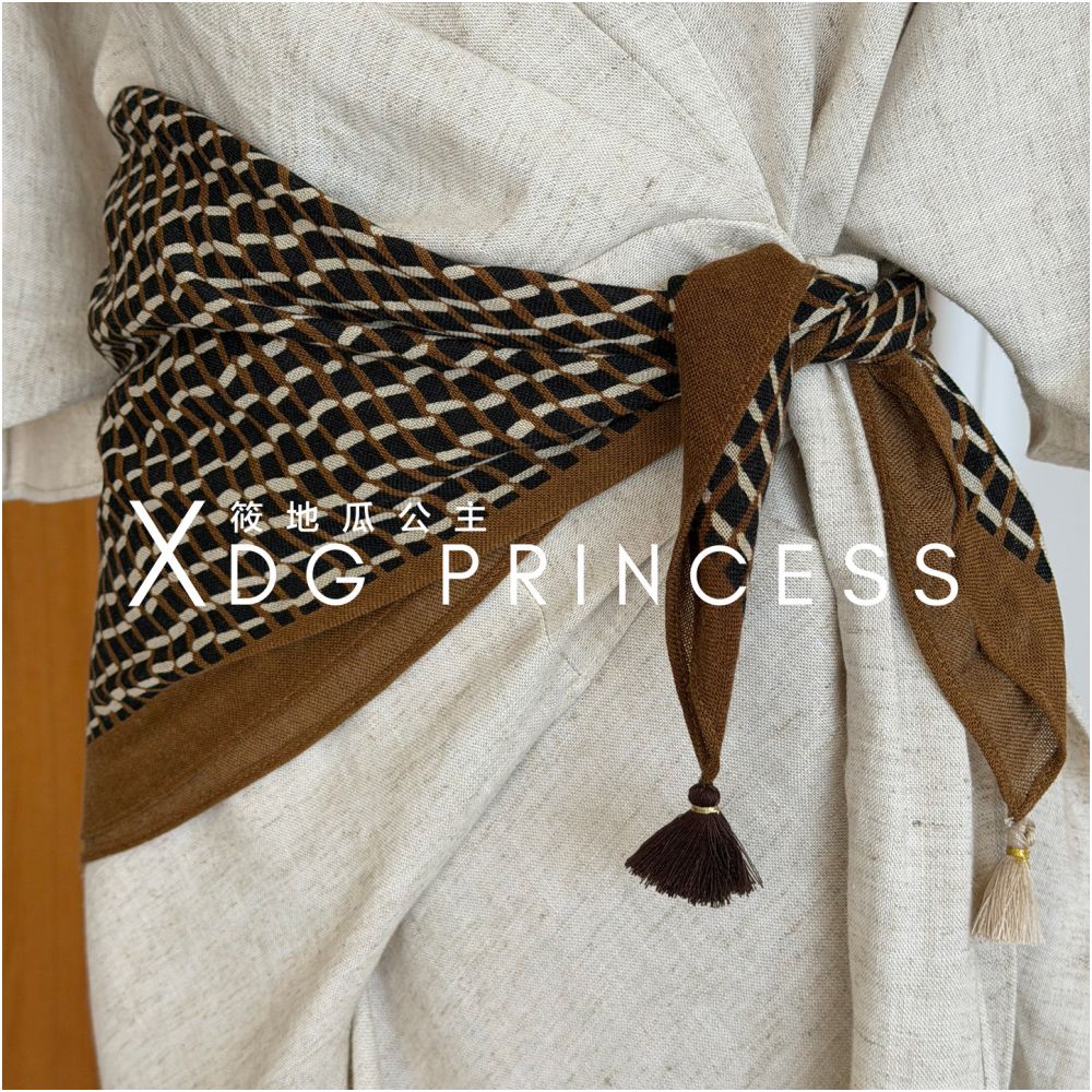 ASAYA7377 – Artisan Tassel Waist Scarf 🤎✨