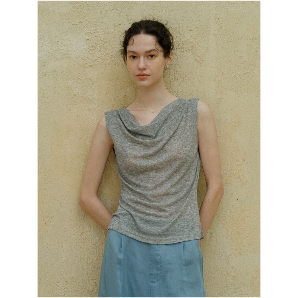 Clean Sense s classic turtleneck and flowy style a basic skin friendly sleeveless turtleneck vest top image 2