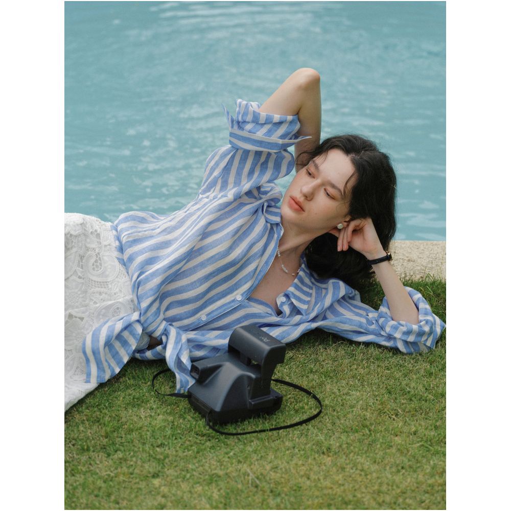 ASAYA7381 – Coastal Breeze Linen Shirt 🌊🤍
