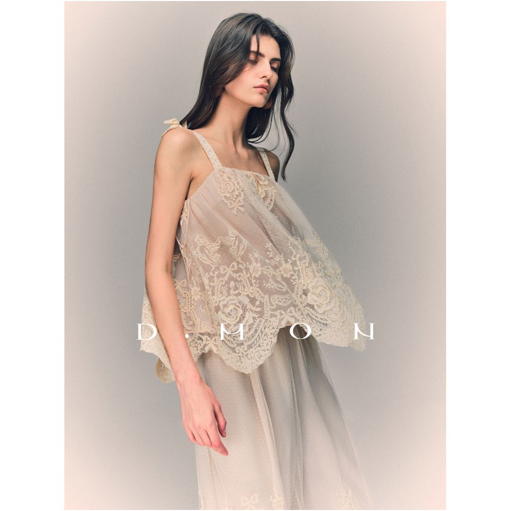 DMON Holiday Romance Exquisitely Crafted Embroidered ZIMM Romantic Lace Vacation Set image 2
