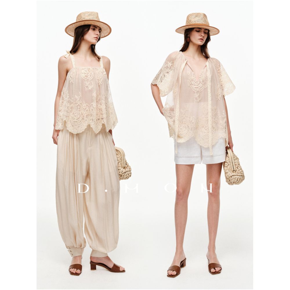 DMON Holiday Romance Exquisitely Crafted Embroidered ZIMM Romantic Lace Vacation Set image 4