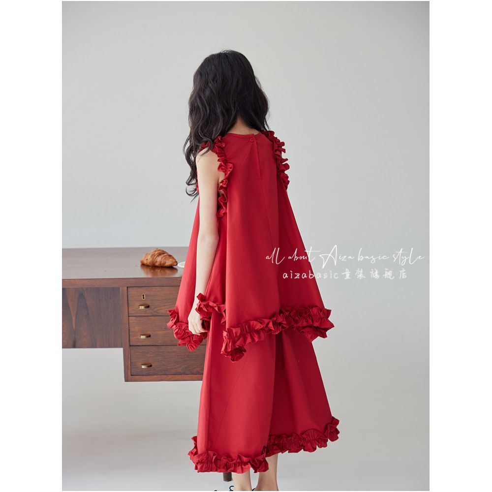 Aizabasic Irregular Lace Girls Two Piece Suit Set 2026 New Summer Style image 2