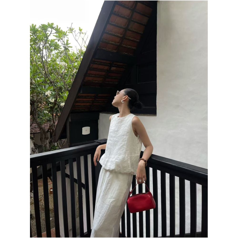 ASAYA7401 – Pure Linen Relaxed Set 🤍🌿