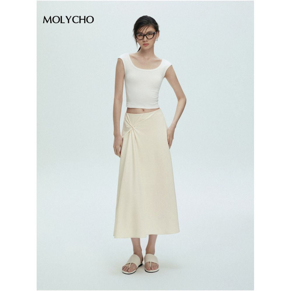 MOLYCHO Twisted Top and Skirt Set for Women Summer Fashionable and Stylish Two Piece Set image 4