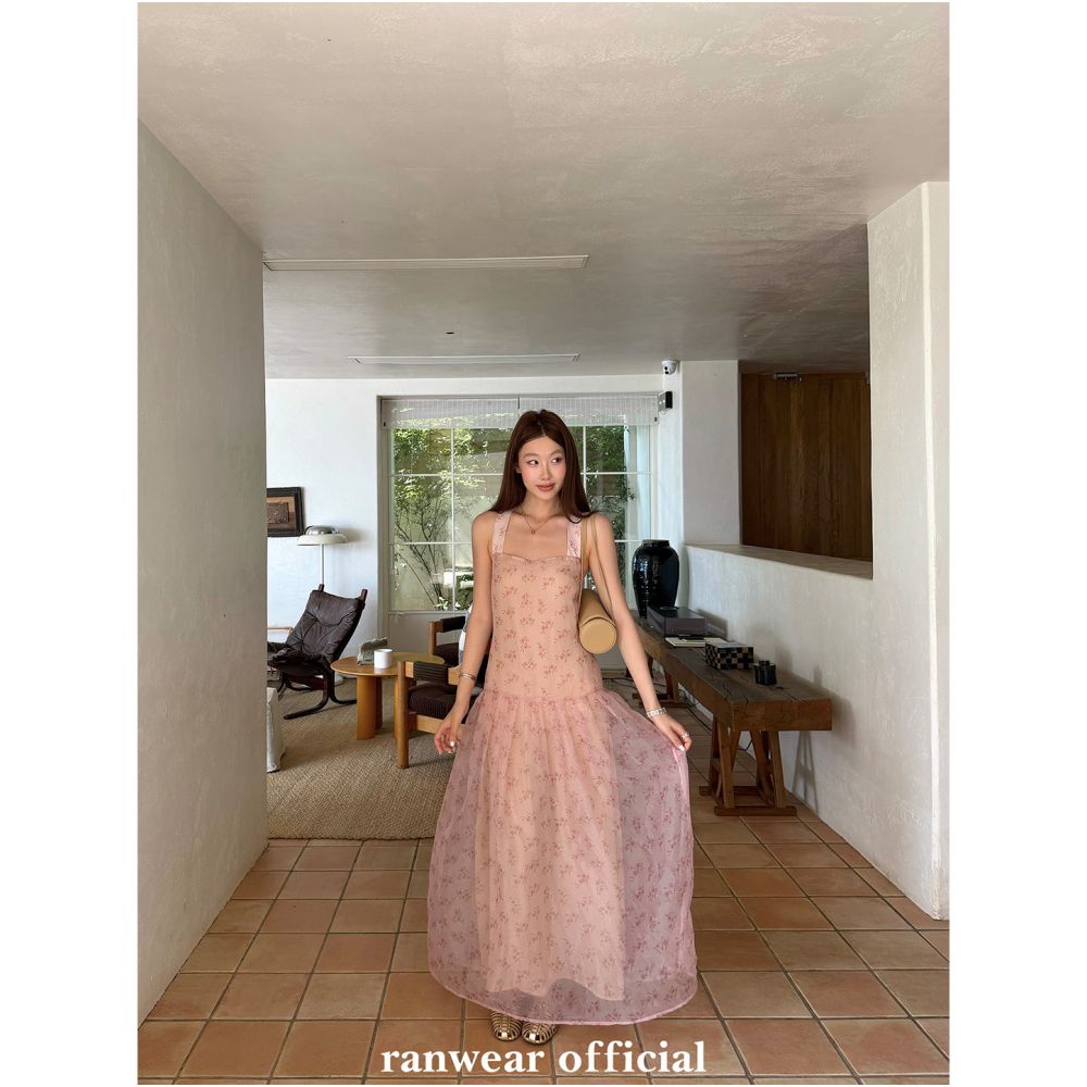 ASAYA7411 – Rosé Garden Crossback Dress 🌸🎀