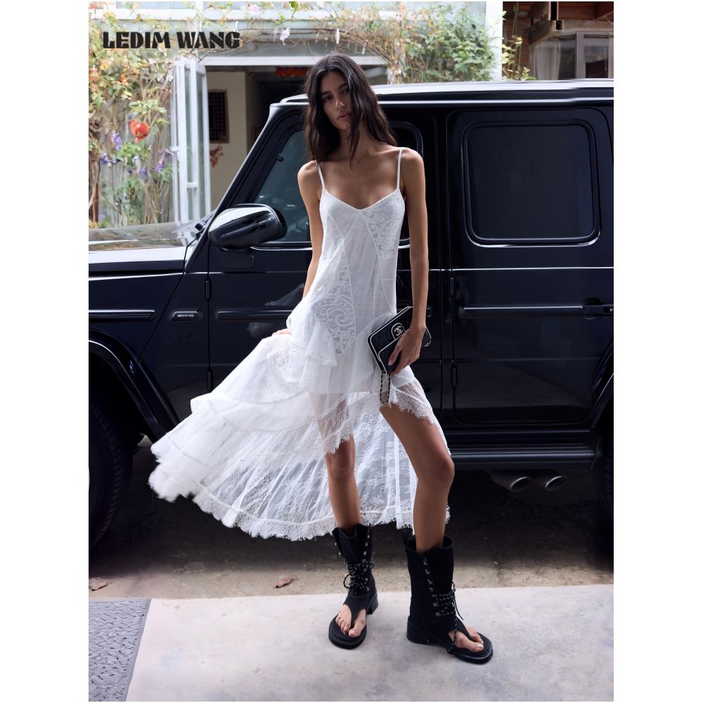 ASAYA7416 – Nomad Romance Lace Slip Dress 🤍🖤✨