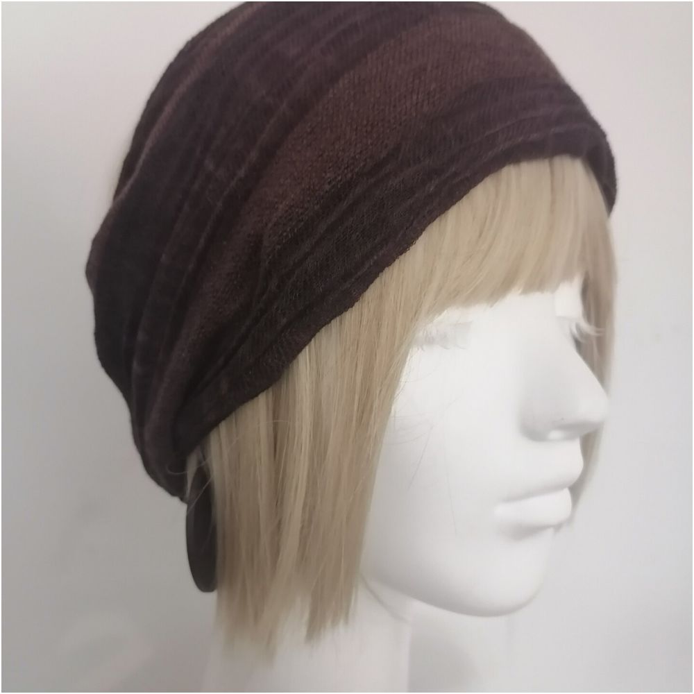 ASAYA7418 – Airy Mesh Twist Headband 🤎🩶✨