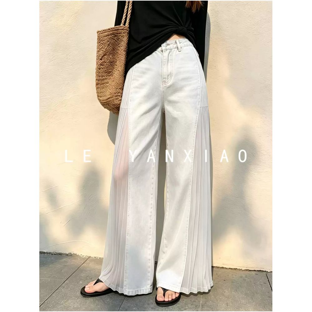 ASAYA7424 – Airy Pleat Denim Pants 🩵✨