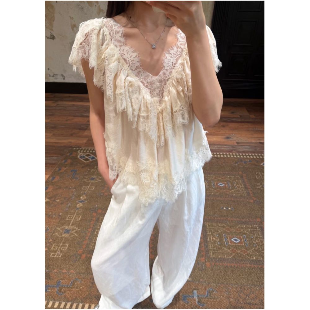 ASAYA7428 – Chantilly Romance Lace Blouse 🤍🕊️