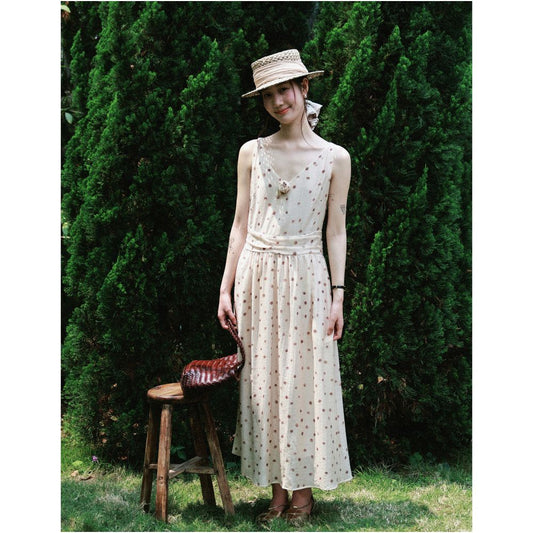 ASAYA7450 – Rosé Meadow Lace Dress 🌹🌿