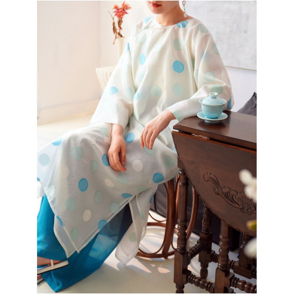 ASAYA7572 – Aqua Dot Sheer Layer Set 🫧🩵