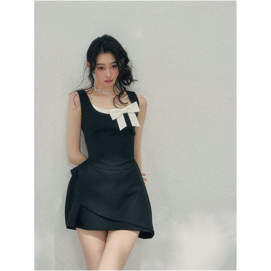 ASAYA7538 – Sweet Bow Sculpted Mini Dress 🎀✨