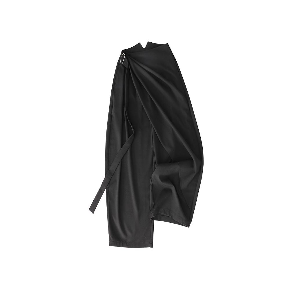 ASAYA7578 – Draped Wrap Wide-Leg Pants 🤎✨