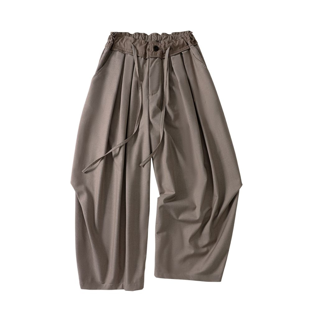 ASAYA7579 – Sculpted Pleated Balloon Pants 🖤🤎