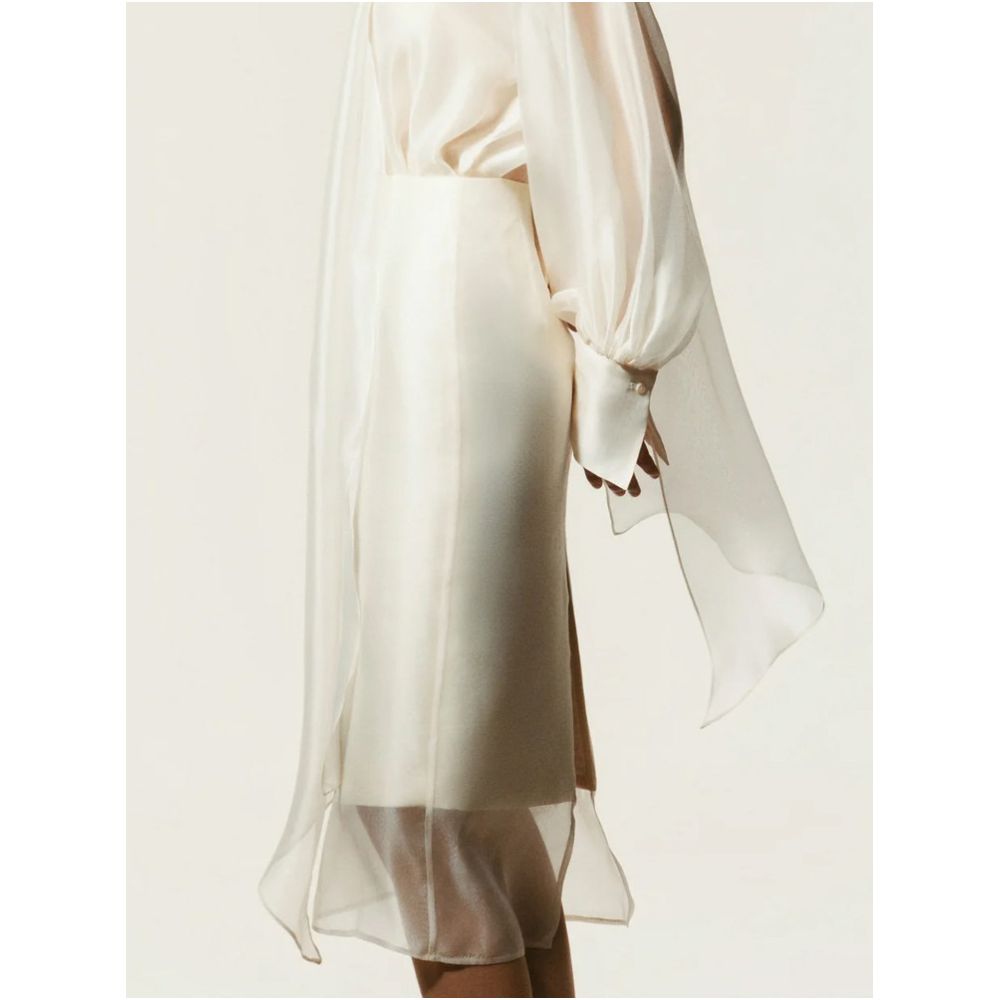 Eenkcos Luxury Style White Midi Skirt for Women Slim Fit Elegant and Sophisticated image 3