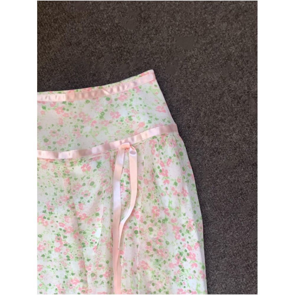 Brand name floral print tie waist midi skirt for women stylish youthful and incredibly beautiful short skirt image 2