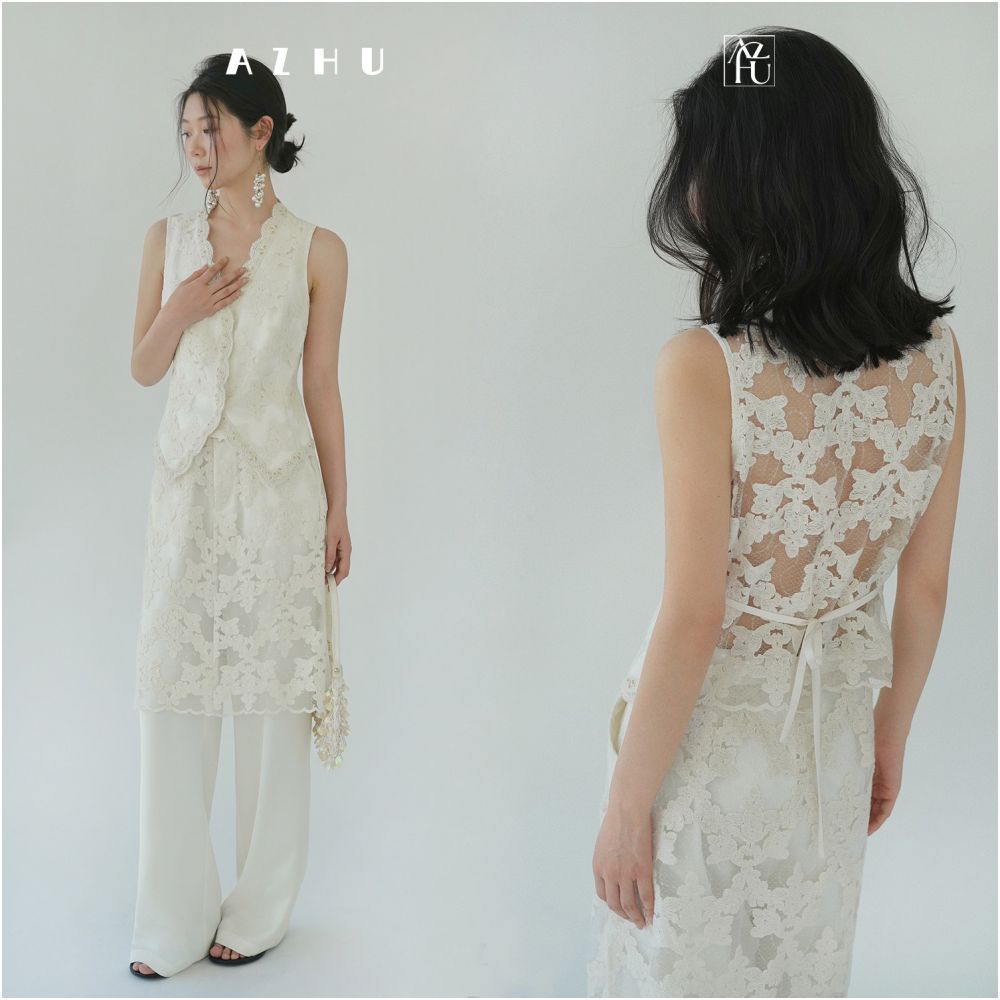 ASAYA7689 – Ivory Blossom Lace Set 🤍🌿