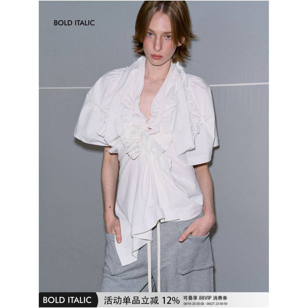 BOLD ITALIC Multi pleated Irregular Multi wear Top image 0