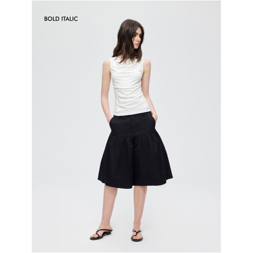 BOLD ITALIC Lyocell Off the shoulder Sleeveless Tank Top for Women Summer Style Two Piece Fit Slim Fit T Shirt image 4