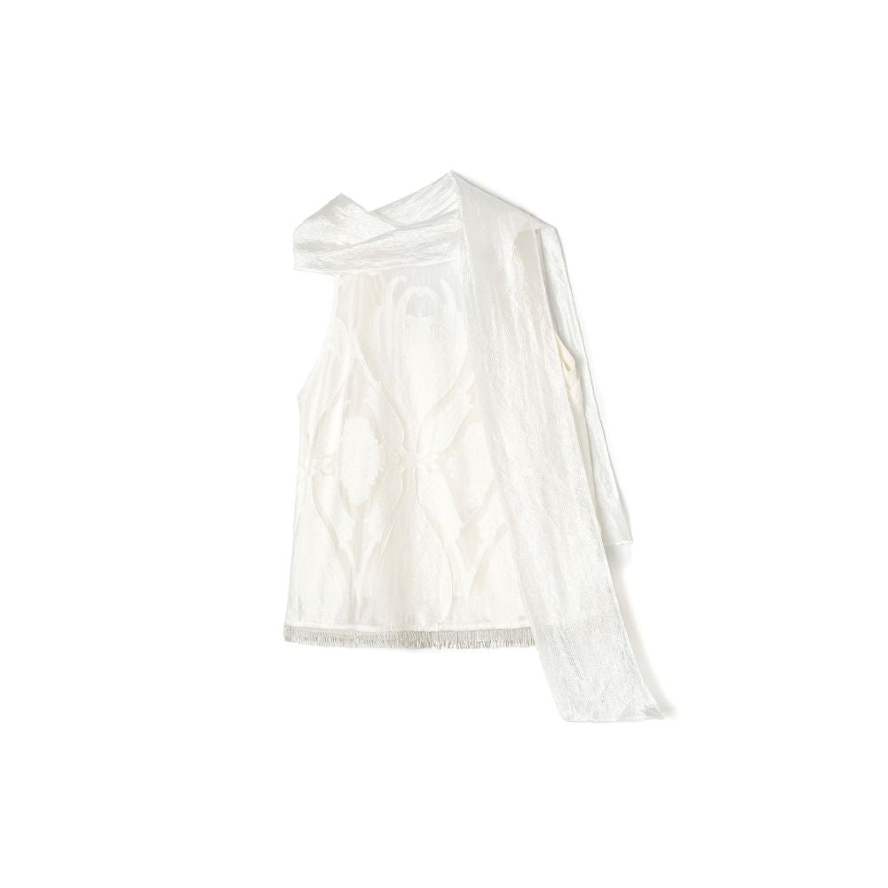 TiaTia s Spring Summer 2026 New Arrival Sheer Floral Vest with Flowing Ribbons image 4