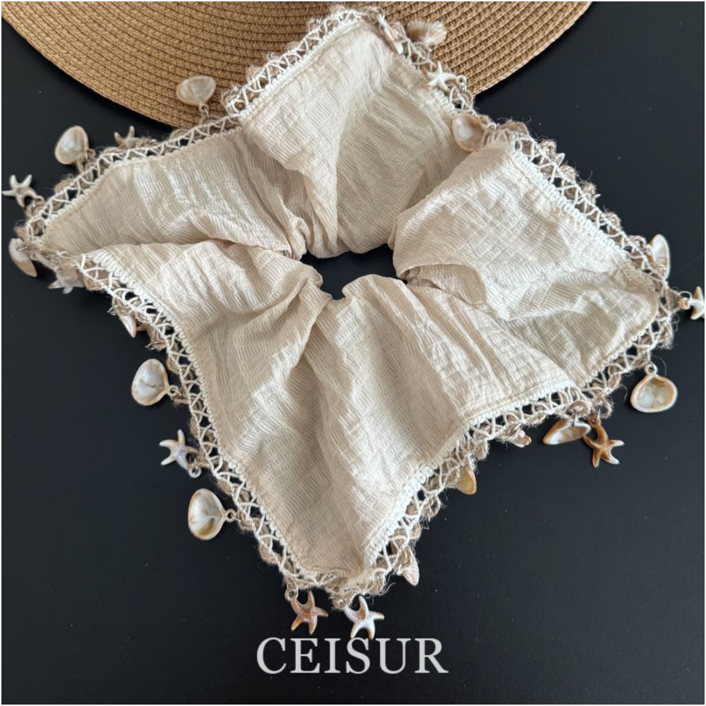 ASAYA7739 – Pearl Shell Statement Scrunchie 🐚✨