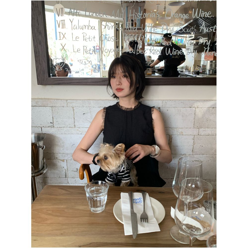 ASAYA7740 – Fairy Ruffle Linen Top 🪽🤍