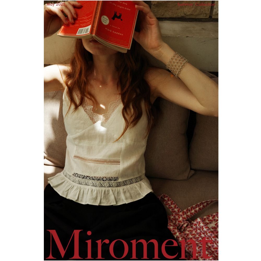 Miroment s beautiful and versatile little item Fitted linen lace camisole camisole for layering image 0