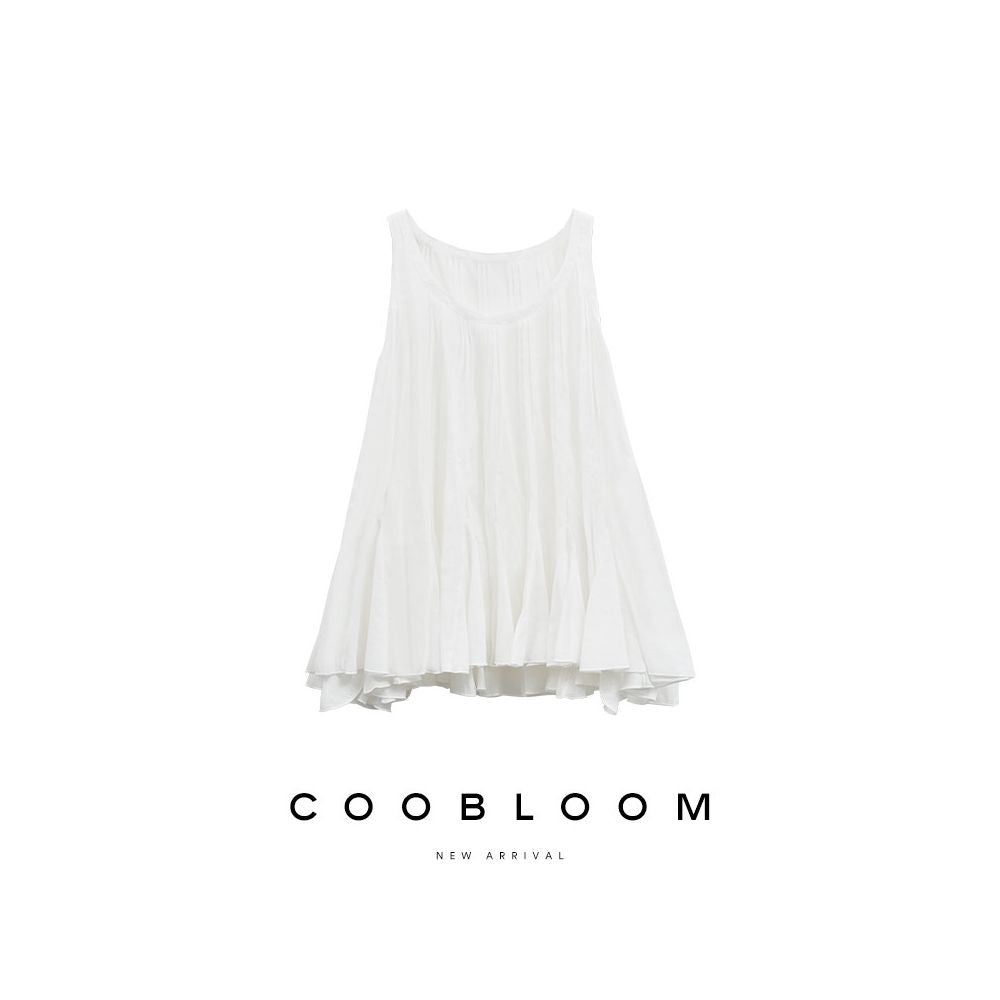 ASAYA7750 – Airy Pleated Flow Top 🤍✨