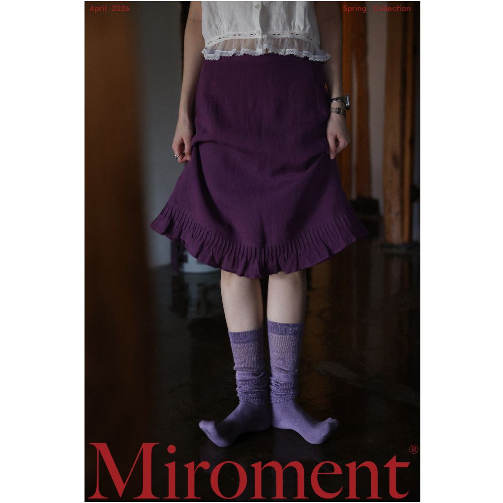 Miroment high saturation linen atonement green berry purple capri blue accordion pleats slimming mini skirt image 2