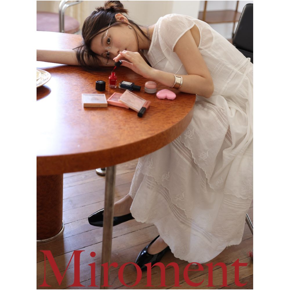 Miroment Elegant Lady Transparent Cream Cake Dress Custom woven 100 count fine cotton with straight shoulders and short sleeves image 0