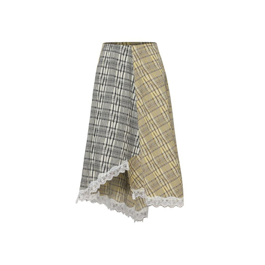 ASAYA7774 – Mellow Plaid Lace Skirt 🌼🤍