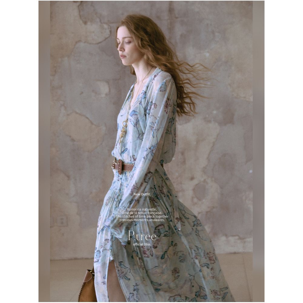 P tree Tong Liya s Style Jacaranda Nomadic Style 100 Viscose Rayon Dress image 2