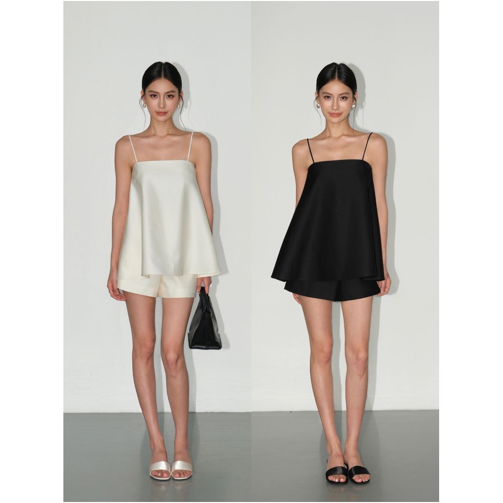 NEVA HU Sexy Strapless Camisole Top and High Waisted Casual Shorts Set image 0