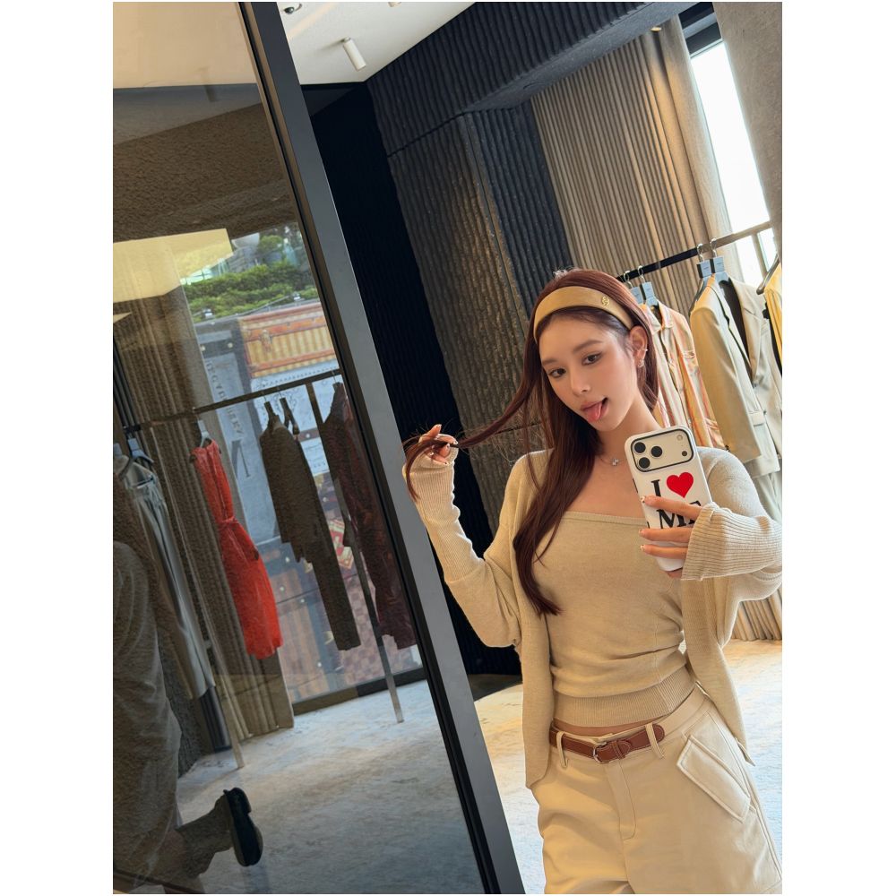 ASAYA7849 – Soft Muse Knit Twin Set 🤍✨