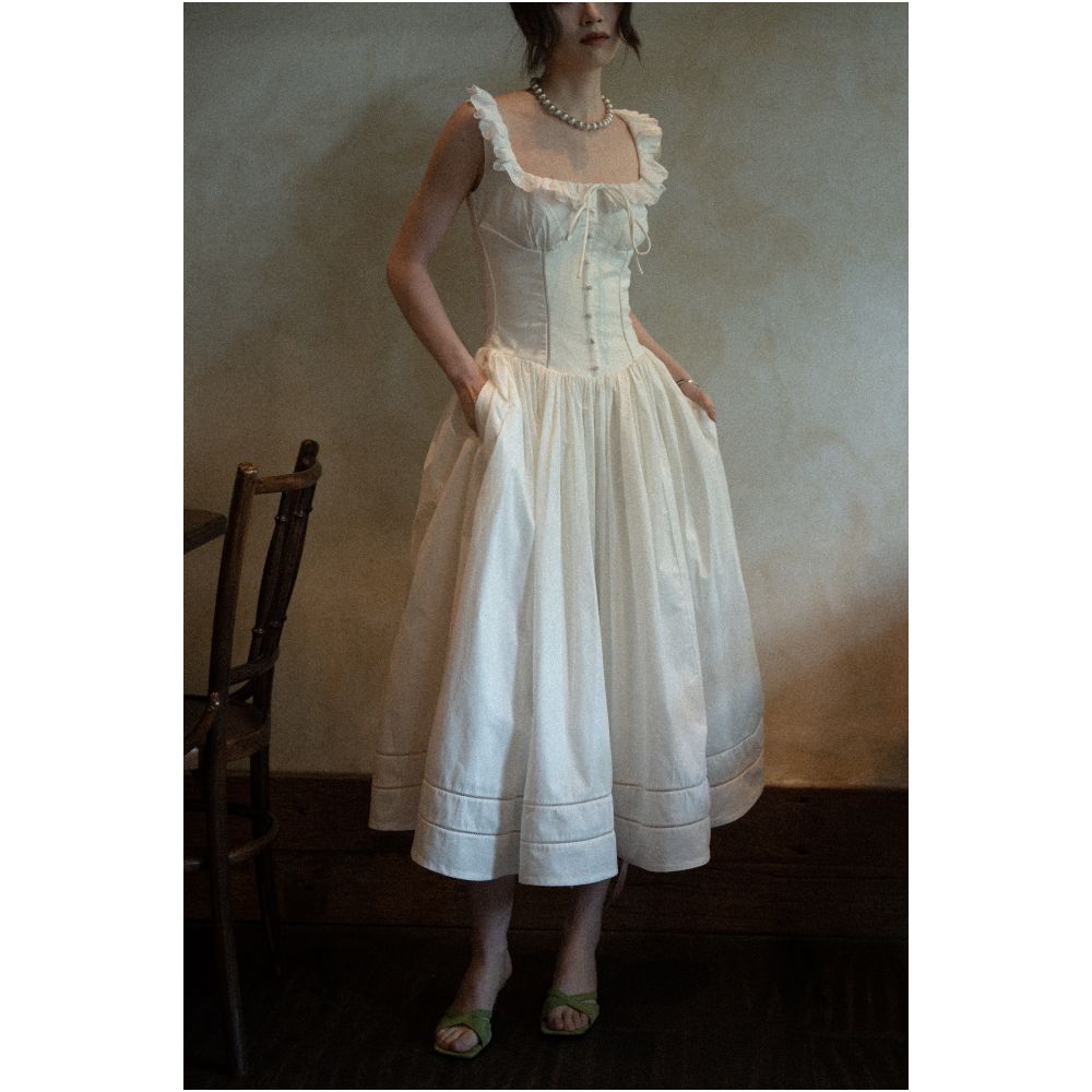 ASAYA7854 – Ivory Romance Corset Dress 🤍🕊️