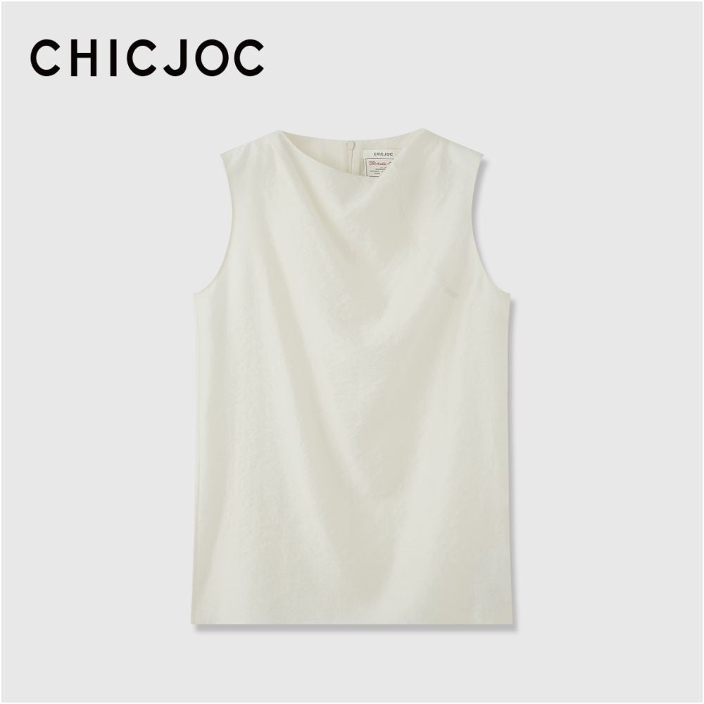 ASAYA7858 – Serene Draped Sleeveless Top 🕊️✨